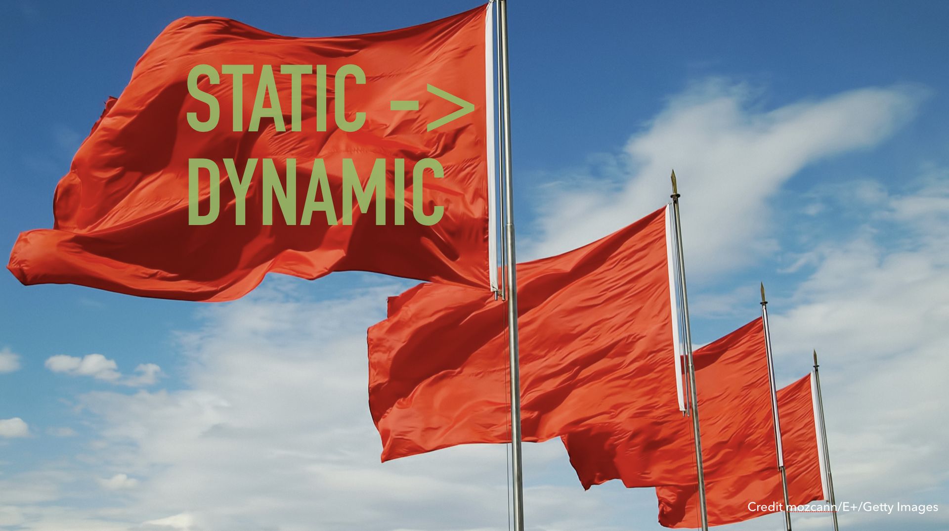 Slide text: Static -> Dynanic